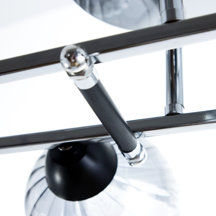 Люстра Люстра "Кириена" 6хЕ27 40Вт чёрно-хромовый 70х70х27 см BayerLux