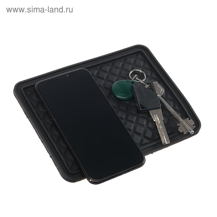 Коврик противоскольязщий 18х14 см, с бортом, черный Коврик противоскольязщий 18х14 см, с бортом, черный