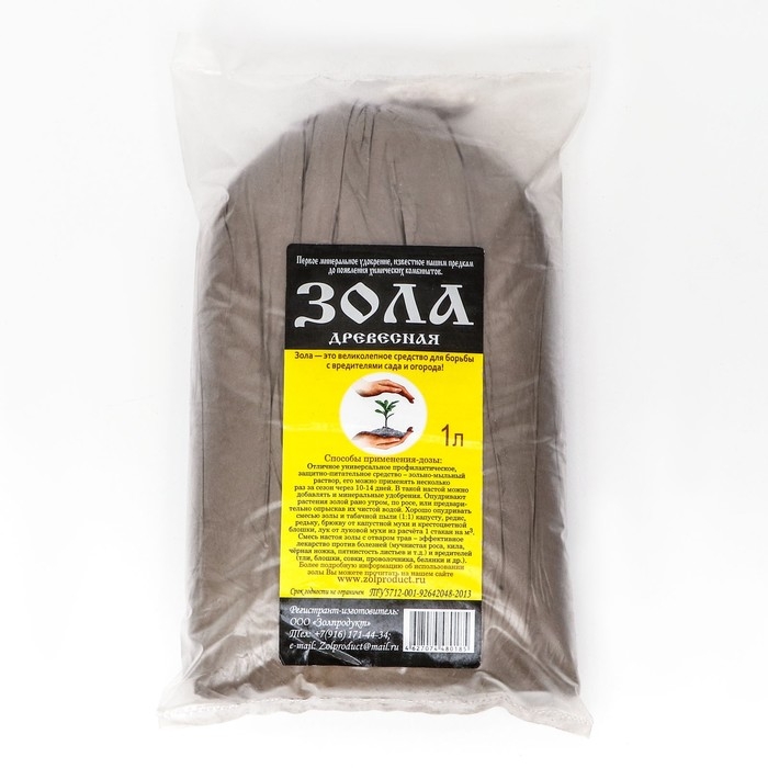 Средство для борьбы с вредителями Средство для борьбы с вредителями "Зола древесная", 1 л