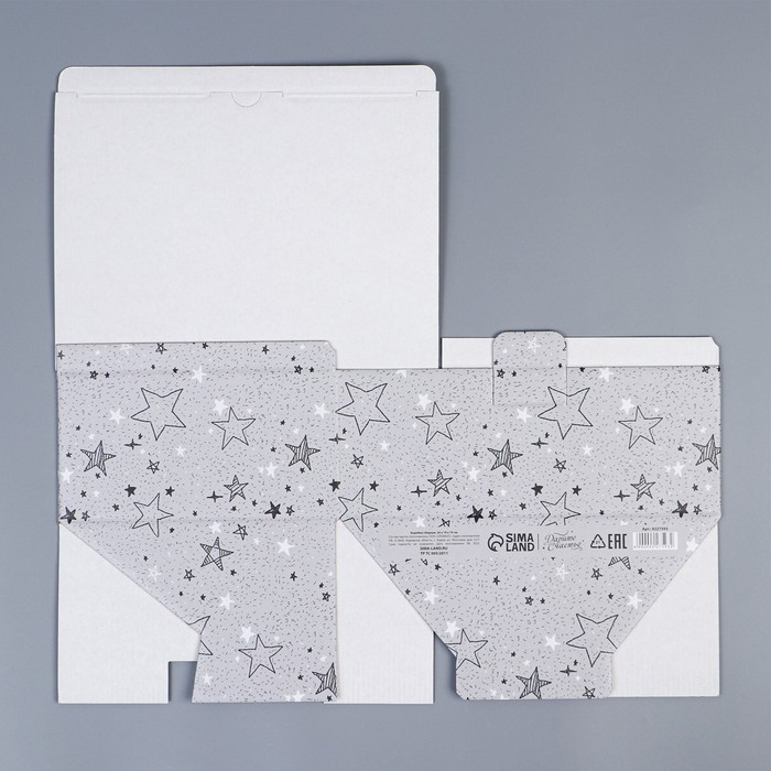 Коробка подарочная сборная, упаковка, «Звёзды», 26 х 19 х 10 см Коробка подарочная сборная, упаковка, «Звёзды», 26 х 19 х 10 см