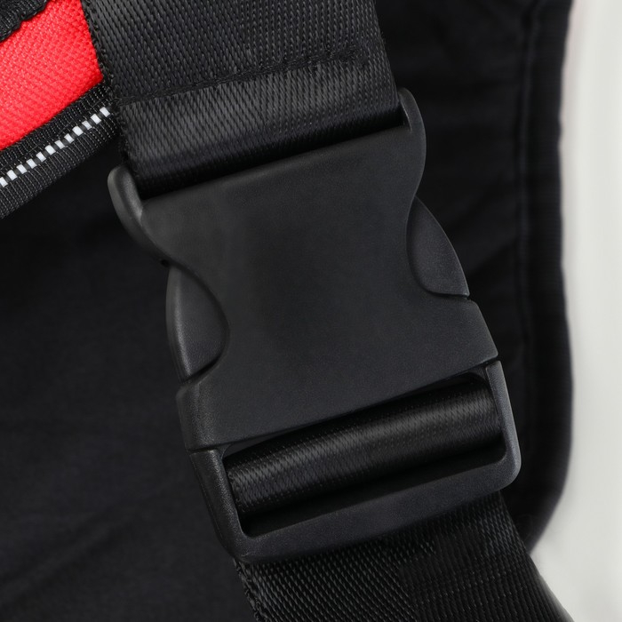 Шлейка К9 мягкая светоотражающая, размер ХL, ОГ 80-95 см, вес 30-45 кг, красная Шлейка К9 мягкая светоотражающая, размер ХL, ОГ 80-95 см, вес 30-45 кг, красная