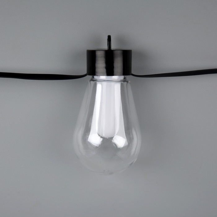 Умная гирлянда «Нить» 6 м с насадками «Лампочки», IP20, тёмная нить, 20 LED, свечение RGB, USB Умная гирлянда «Нить» 6 м с насадками «Лампочки», IP20, тёмная нить, 20 LED, свечение RGB, USB