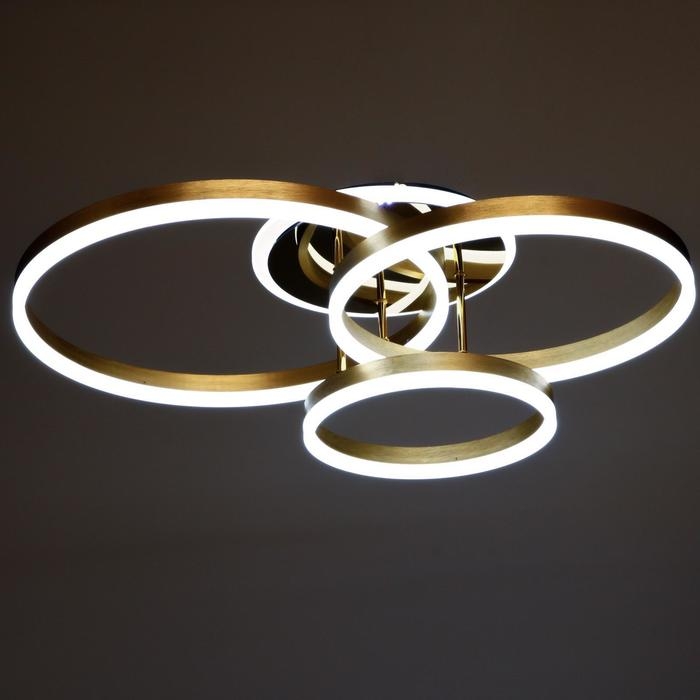 Люстра с ПДУ 1342/3 LED 160Вт 3000-6000К золото 77х55х20 см BayerLux