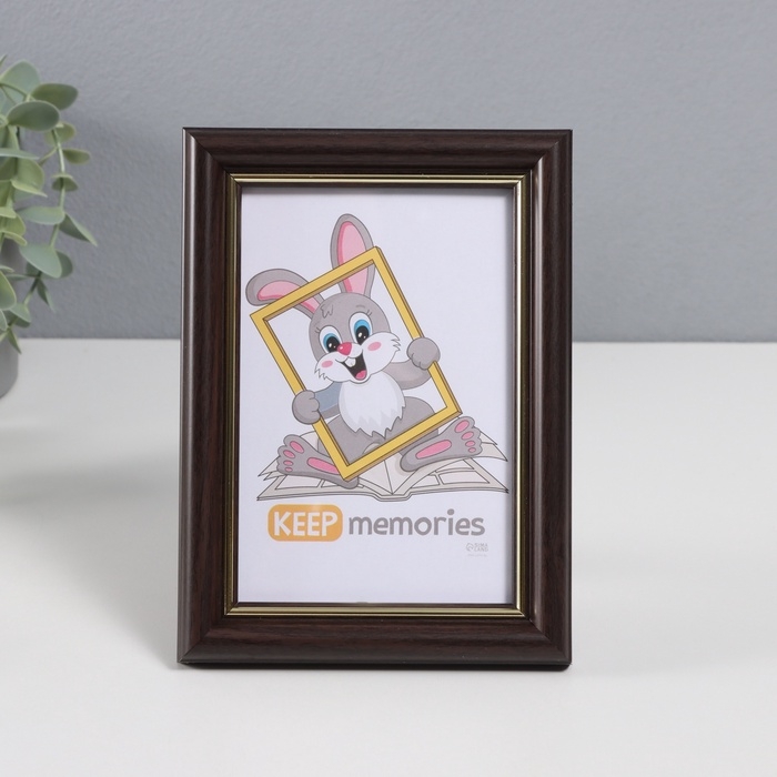 Фоторамка пластик Фоторамка пластик "Пиксель" 10х15 см, венге