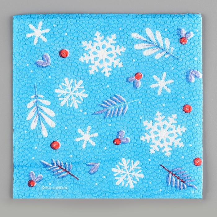 Новогодние салфетки бумажные «С Новым годом», однослойные, 24х24 см, 20 шт.