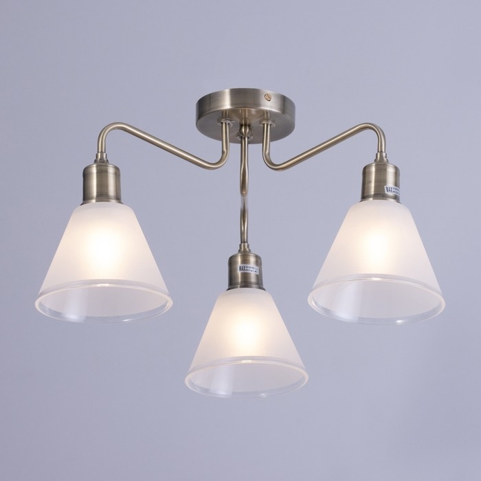 Люстра Люстра "Патриция" 3х40Вт Е27 Белый, золото 56х56х35см