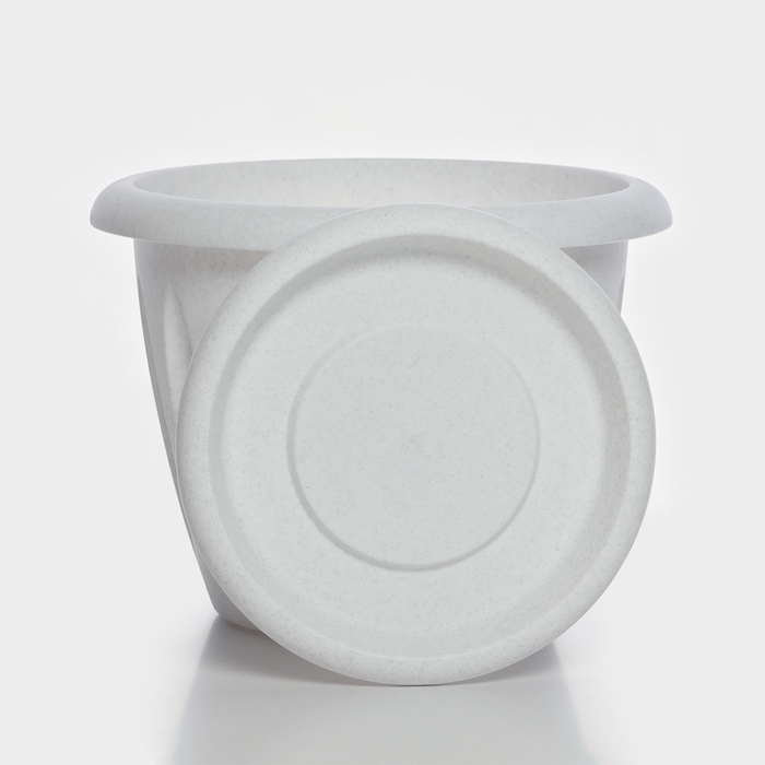 Горшок с поддоном «Фелиция», 3,6 л, цвет мраморный Горшок с поддоном «Фелиция», 3,6 л, цвет мраморный