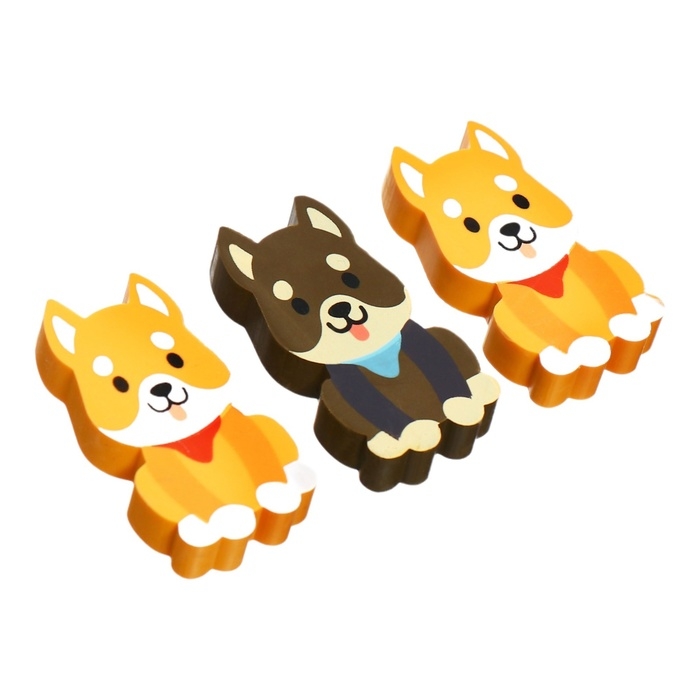 Ластик deVENTE Corgi, набор 3 штуки, 40х27х7мм Ластик deVENTE Corgi, набор 3 штуки, 40х27х7мм