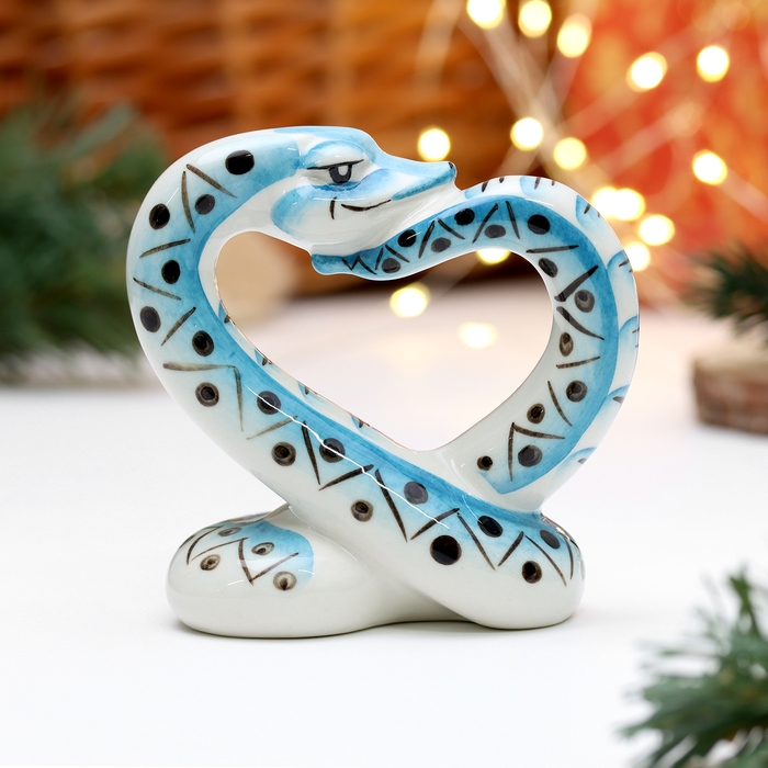 Сувенир  Сувенир "Змей Любовь", 10 см, фарфор
