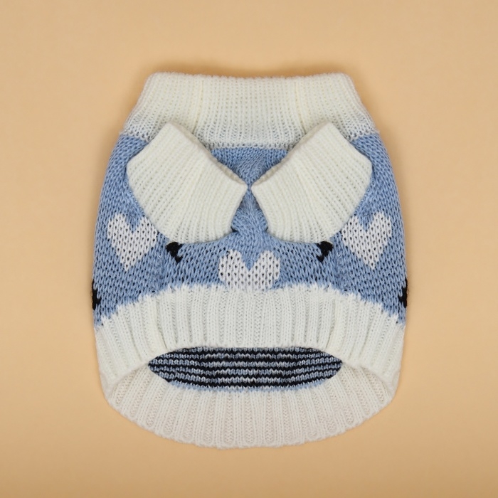 Свитер  Свитер "Волна", XS (ДС 17, ОШ 17, ОГ 23-37 см), голубой