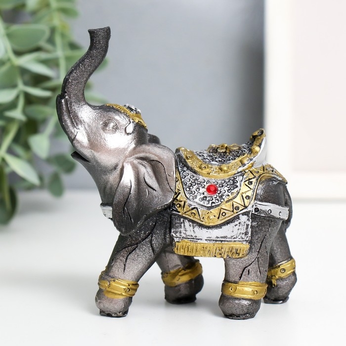 Сувенир полистоун Сувенир полистоун "Семь рыцарских слонов" h-11,2;10,5;9,5;8,5;7,5;6,5;5,5 см