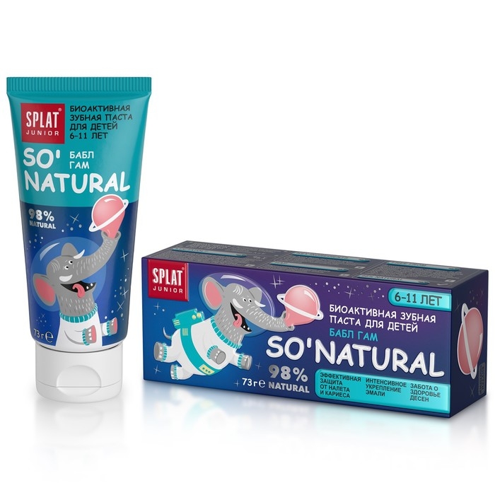 Детская зубная паста Splat Junior «Бабл Гам», 6-11 лет, 73 г Детская зубная паста Splat Junior «Бабл Гам», 6-11 лет, 73 г