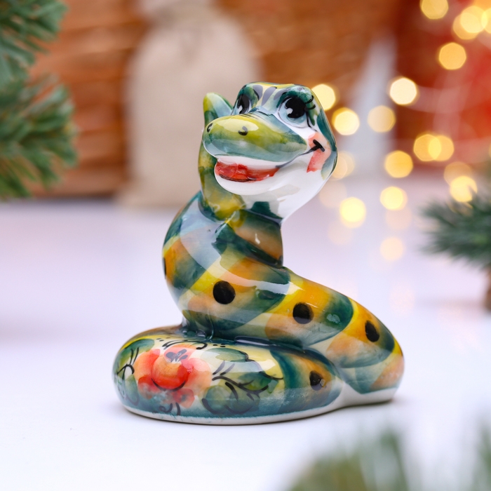 Сувенир Сувенир "Змей", гжель, цвет