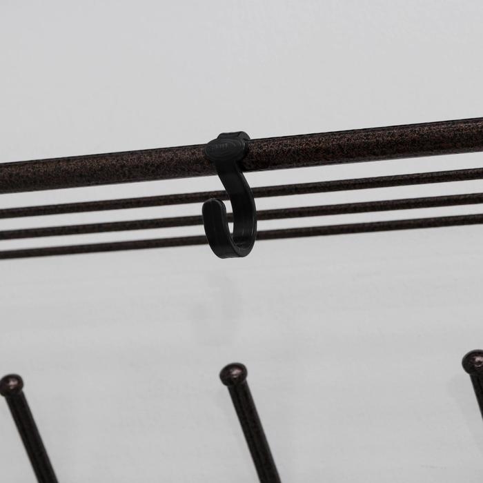 Вешалка настенная с полкой, 8 крючков, 97,5×22×26,5 см, цвет медный антик Вешалка настенная с полкой, 8 крючков, 97,5×22×26,5 см, цвет медный антик