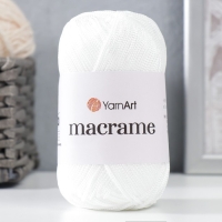 Пряжа "Macrame Макраме" 100% полиэстер 130м/90гр (154 белый)