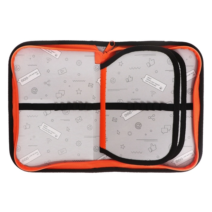 Пенал 3 секции, вкладка внутри, 140 х 210 х 40 мм, тканевый, Calligrata TOP Block Пенал 3 секции, вкладка внутри, 140 х 210 х 40 мм, тканевый, Calligrata TOP Block "Гуси"