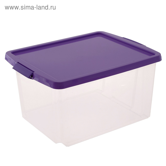 Контейнер для хранения с крышкой, 30 л, 47×36,5×24,5 см, цвет МИКС Контейнер для хранения с крышкой, 30 л, 47×36,5×24,5 см, цвет МИКС