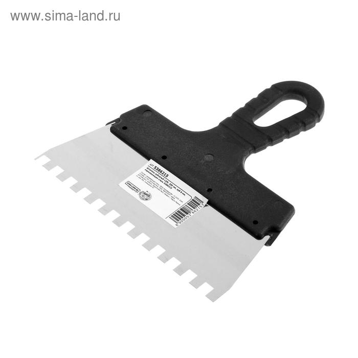 Шпатель зубчатый ЛОМ, 200 мм, зуб 8 мм, нержавеющая сталь Шпатель зубчатый ЛОМ, 200 мм, зуб 8 мм, нержавеющая сталь