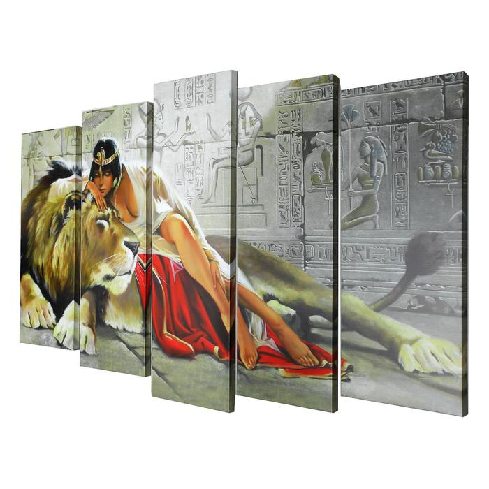 Модульная картина  Модульная картина "Царь и царица"  80х25, 71х25, 71х25, 63х25,63х25,  125*80 см