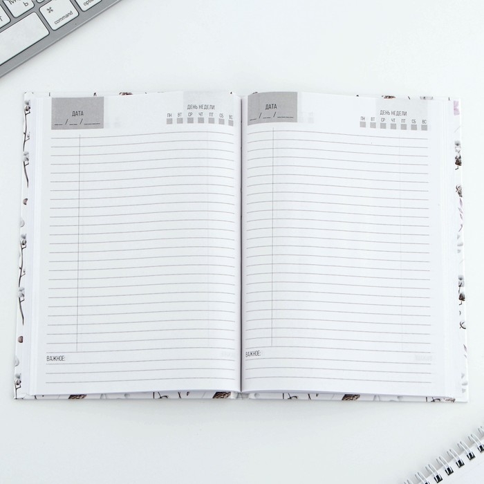 Ежедневник в твердой обложке А5, 80 листов  Ежедневник в твердой обложке А5, 80 листов "Паттерн"