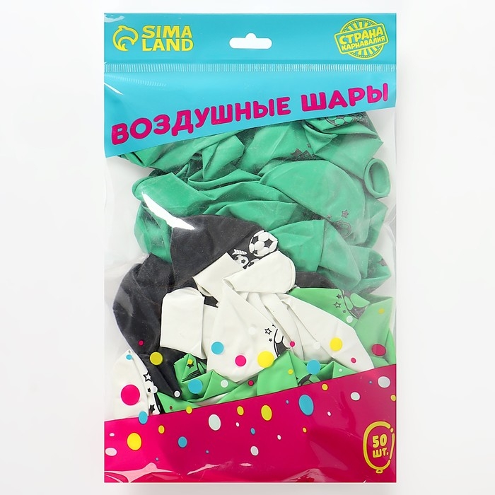 Воздушный шар латексный 12" &laquo;Футбол&raquo;, 50 шт.