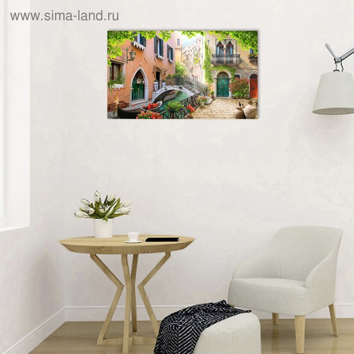 Картина на холсте Картина на холсте "Дворик в Венеции" 60*100 см