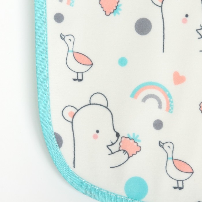 Набор детских слюнявчиков Крошка Я, 3 шт. + подарок, 29х20 см., цвет бирюзовый, розовый, серый Набор детских слюнявчиков Крошка Я, 3 шт. + подарок, 29х20 см., цвет бирюзовый, розовый, серый