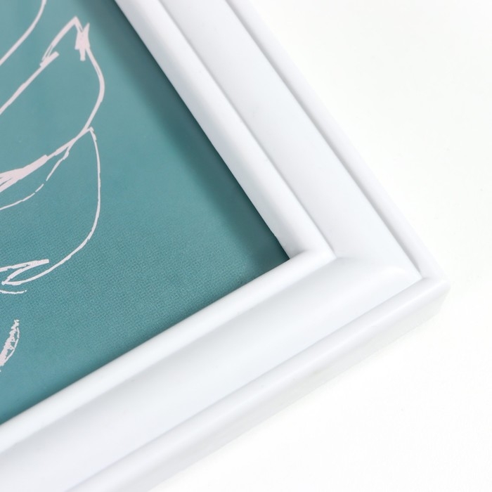 Фоторамка на 4 фото 10х15 см+зеркало  Фоторамка на 4 фото 10х15 см+зеркало "Отражение" белая набор 5 шт 31х41 см