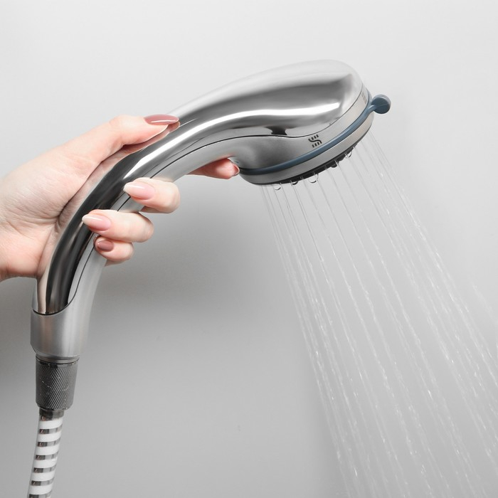 Душевая лейка Accoona A327, 4 режима, корпус пластик, цвет хром