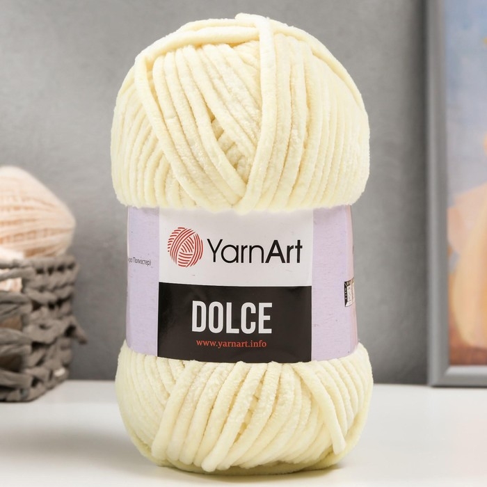 Пряжа  Пряжа "Dolce" 100% микрополиэстер 120м/100гр (783 шампань)