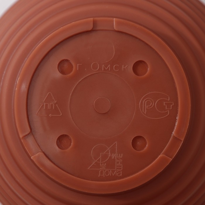 Горшок с подставкой «Алиса», 0,5 л, цвет терракот Горшок с подставкой «Алиса», 0,5 л, цвет терракот
