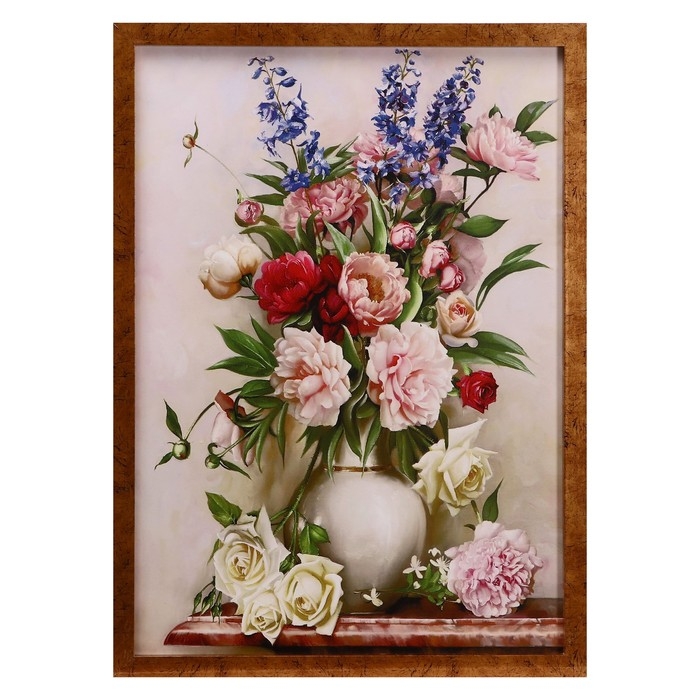 Картина  Картина "Развалившийся букет" 56*76 см рамка микс