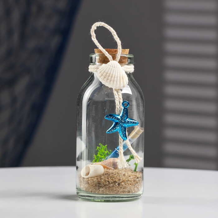 Сувенир в бутылке  Сувенир в бутылке "Ракушки" 11*5*5см, микс