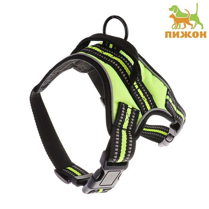 Шлейка улучшенная К7 мягкая светоотражающая, размер М, ОГ 52-66 см, вес 9,5-17,5 кг, зелёная Шлейка улучшенная К7 мягкая светоотражающая, размер М, ОГ 52-66 см, вес 9,5-17,5 кг, зелёная