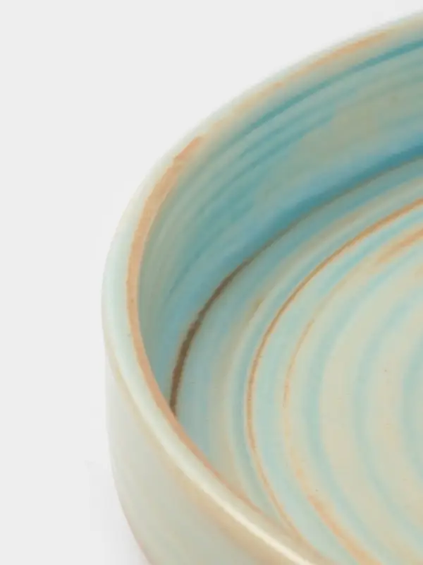 Тарелка обеденная Magistro Sand Ripples, d=26.5 см, фарфор, голубая