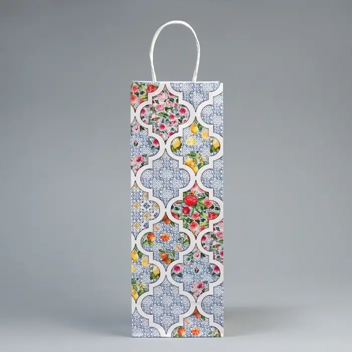 Пакет подарочный под бутылку, упаковка, «Праздничный», белый крафт, 13 х 36 х 10 см Пакет подарочный под бутылку, упаковка, «Праздничный», белый крафт, 13 х 36 х 10 см