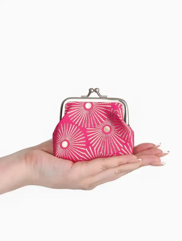 Кошелёк-монетница на фермуаре, 9&times;1.5&times;6.5 см, МИКС