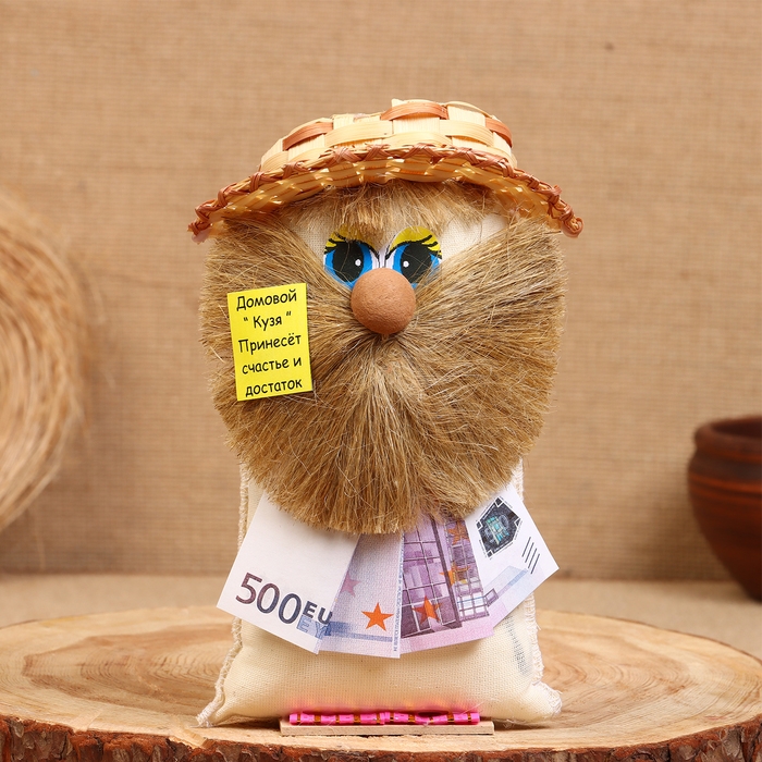 Оберег «Домовой Кузя с деньгами», микс Оберег «Домовой Кузя с деньгами», микс