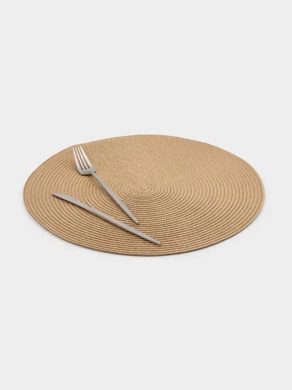 Салфетка сервировочная &laquo;Доляна. Классика&raquo;, золото, d=38 см