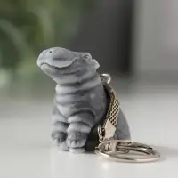 Брелок "Бегемотик сидящий маленький", 3,7см