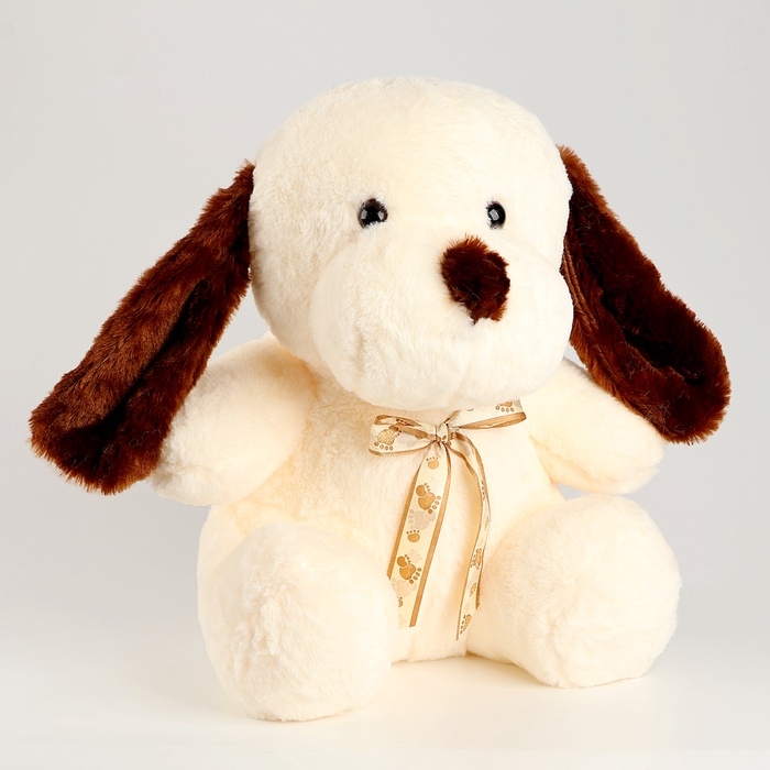Мягкая игрушка «Собака», с золотым бантом, 50 см