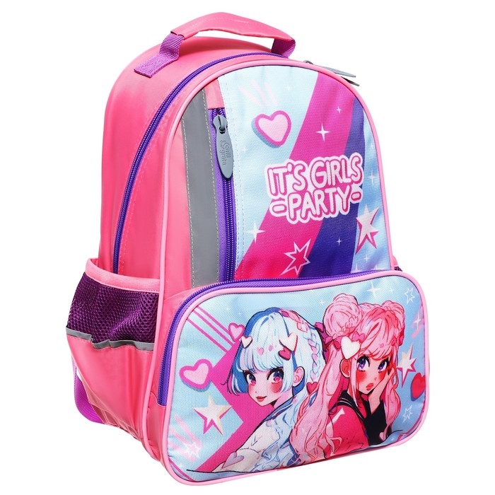 Рюкзак школьный, 37 х 26 х 13 см, эргономичная спинка, Calligrata ОРТ  Рюкзак школьный, 37 х 26 х 13 см, эргономичная спинка, Calligrata ОРТ "Аниме подружки"