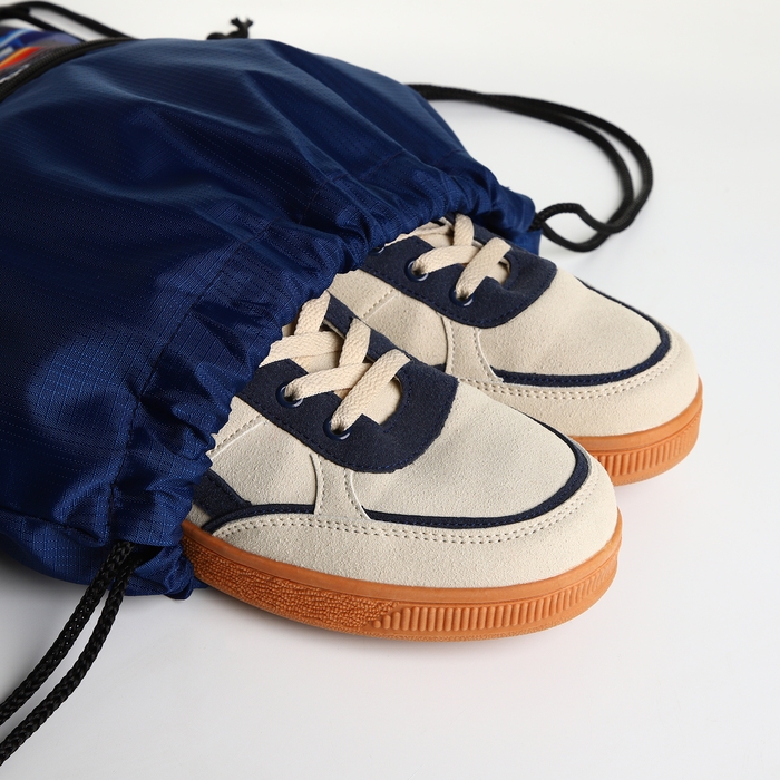 Мешок для обуви на шнурке, цвет синий Мешок для обуви на шнурке, цвет синий