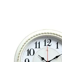 Часы настенные классические, бесшумные, плавный ход, d=28.5 см, белые, от батарейки 1&times;АА