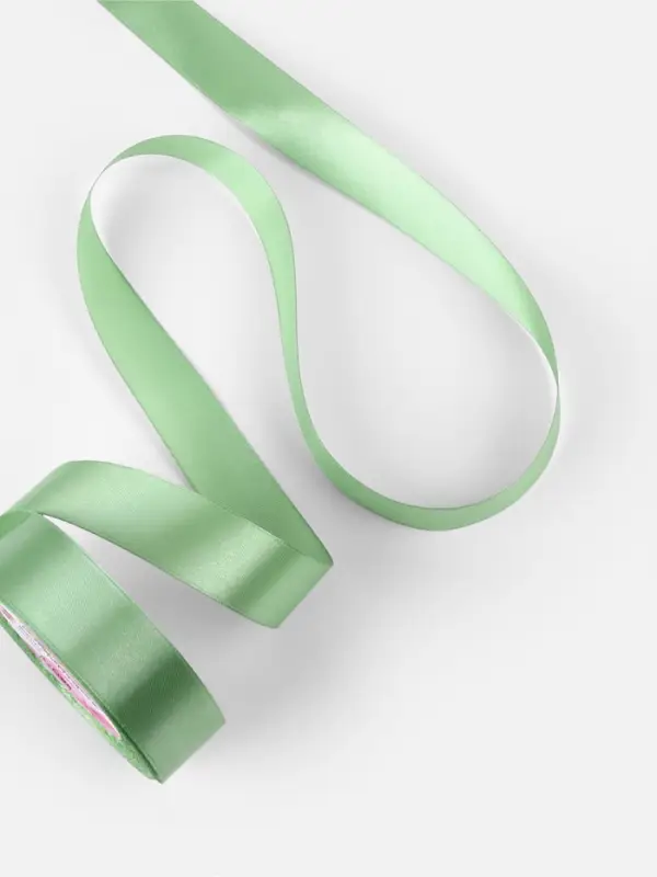 Лента атласная, 25 мм, 23&plusmn;1 м, нежно-зелёная №65