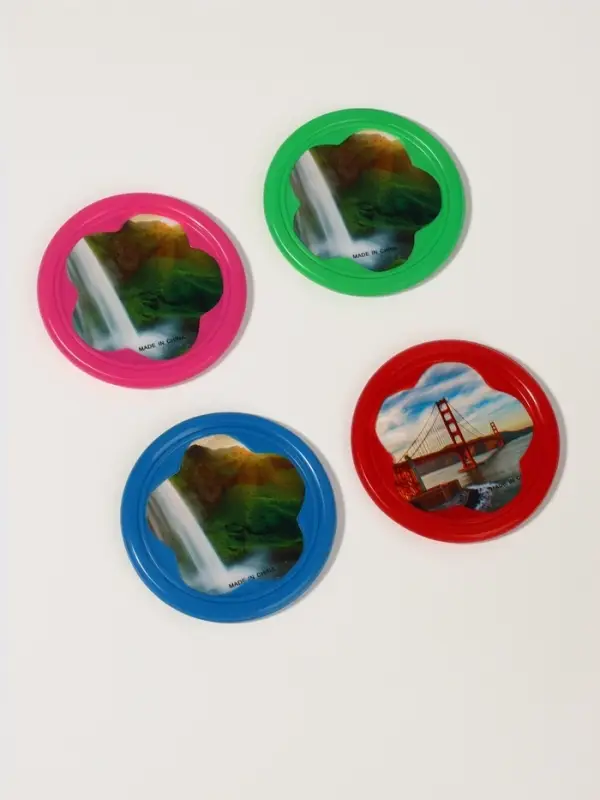 Зеркало карманное, с рамкой под фотографию, d = 6,5 см, фасовка 20 шт, рисунок МИКС Зеркало карманное, с рамкой под фотографию, d = 6,5 см, фасовка 20 шт, рисунок МИКС