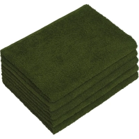 Набор полотенец махровых без бордюр 440 г/м2, 50х90 оливковый, 5шт