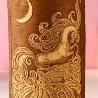 Туес большой "Конек-Горбунок", D13 смхH(с хватком)27,5 см, береста