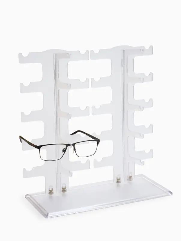 Подставка под очки 10 мест, 32&times;13&times;31 см, настольная, прозрачная