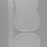 Канва-основа для вышивания сумки, пластиковая, 42&times;24 см, цвет белый